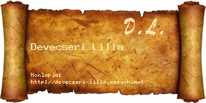 Devecseri Lilla névjegykártya