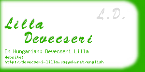 lilla devecseri business card